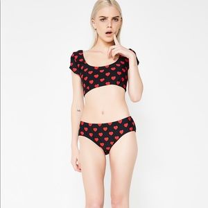 Lazy oaf heart print bikini